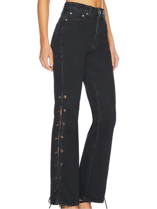 superdown Denim - Revolve superdown Jayda lace up Jean in black